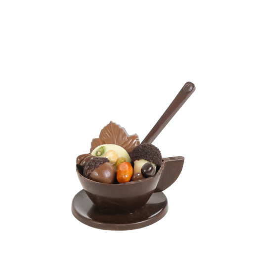 Tasse en chocolat au lait fondant