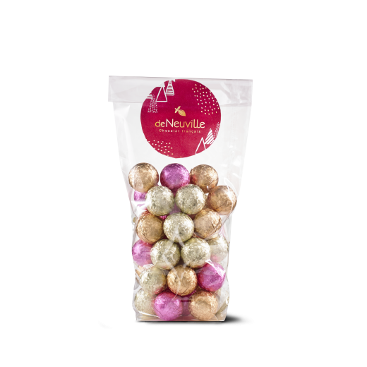 Grand sachet de boules pliées en chocolat