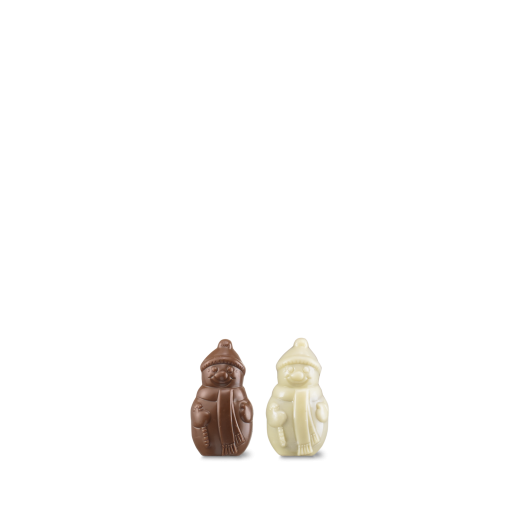 Bonhommes de neige praliné - lait et blanc