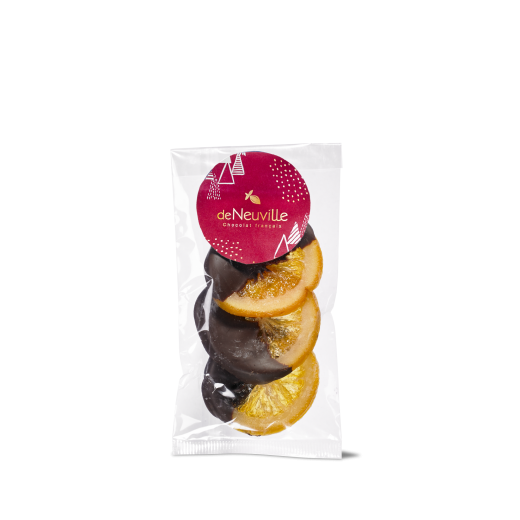 Petit sachet d'oranges au chocolat noir
