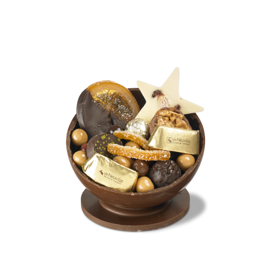 Coupe garnie en chocolat au lait