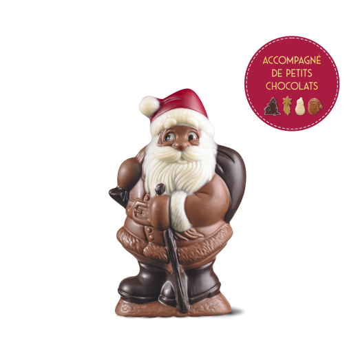 Père Noël et sa hotte - chocolat au lait