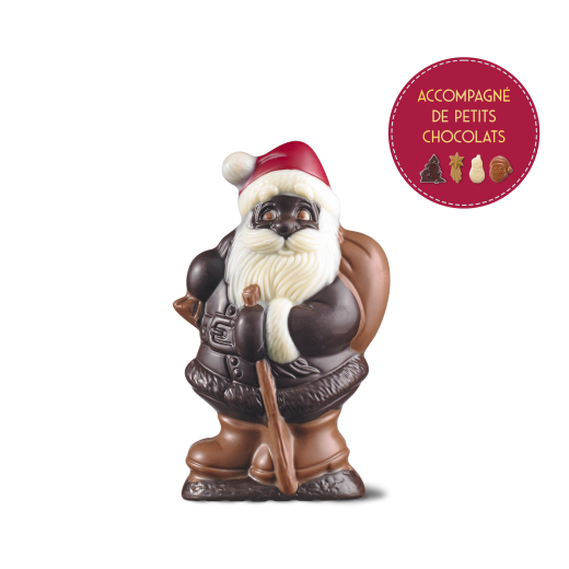Père Noël et sa hotte - chocolat noir
