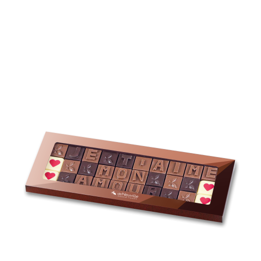 Message chocolat - "Je t'aime mon amour"