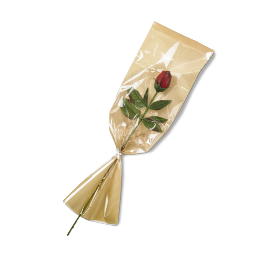 Rose rouge en chocolat