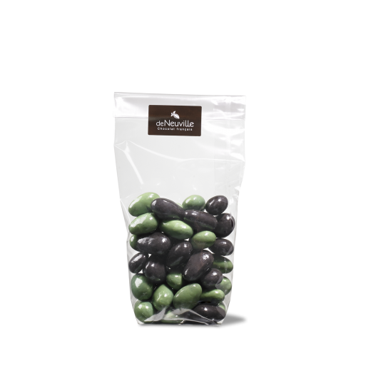 Petit sachet d'olives au chocolat
