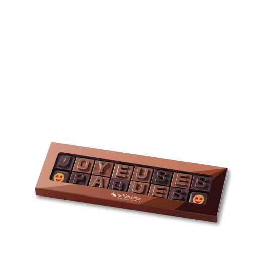 Message chocolat - "Joyeuses Pâques"