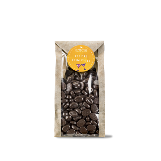 Grand sachet de grains de café en chocolat