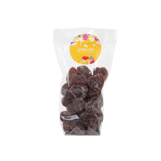 Sachet de pâtes de fruits en forme de cœur