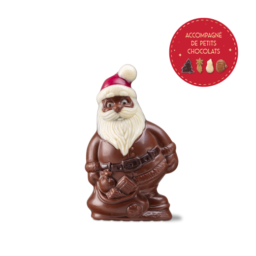 Père Noël et sa hotte - chocolat au lait