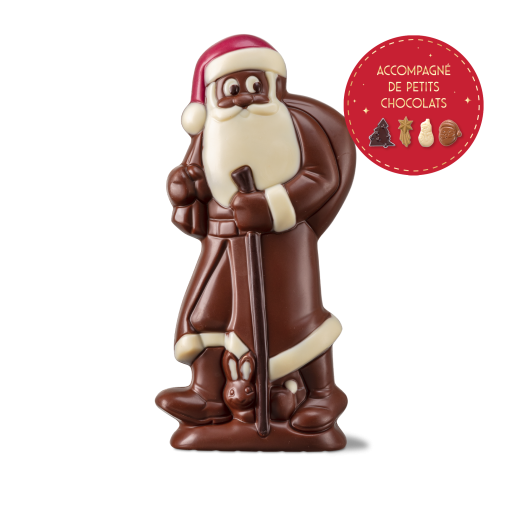 Père Noël et son bâton - chocolat au lait