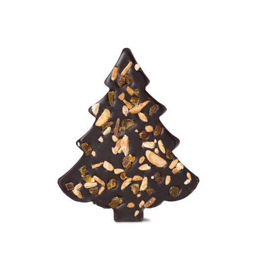 Grand mendiant sapin - chocolat noir