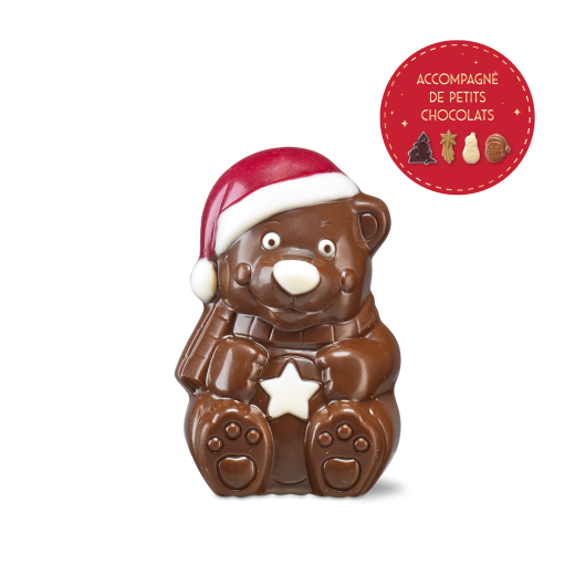 Ourson de Noël - chocolat au lait