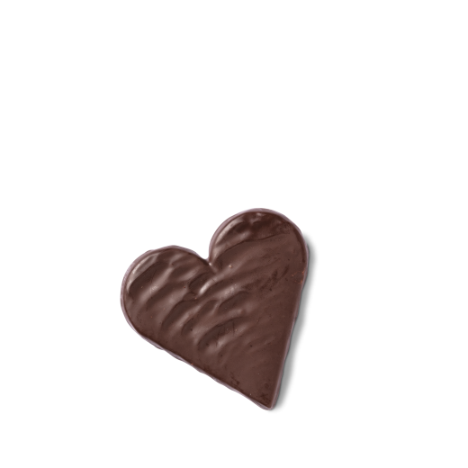 Coeur chocolat noir caramel beurre salé