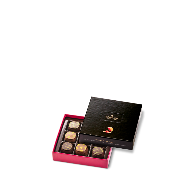 Coffret Initiation 9 ganaches noirs et lait