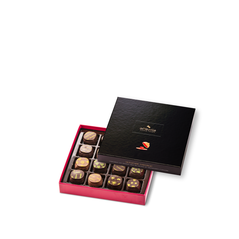 Coffret Initiation 16 ganaches noirs et lait