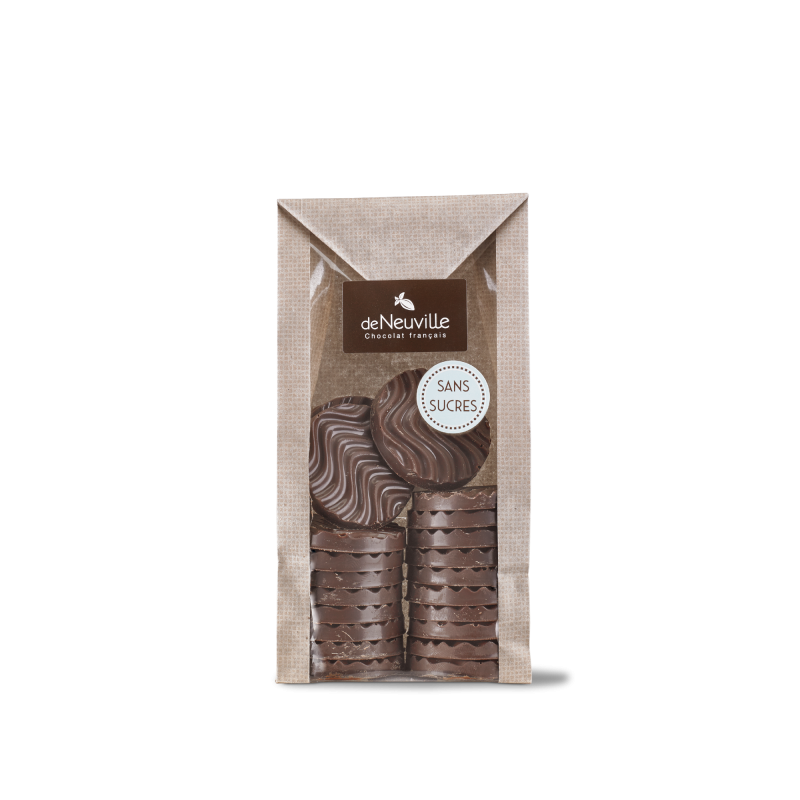 Sachet de palets au chocolat noir