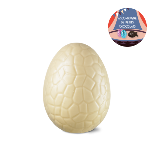 L'œuf blanc De Neuville de 12cm