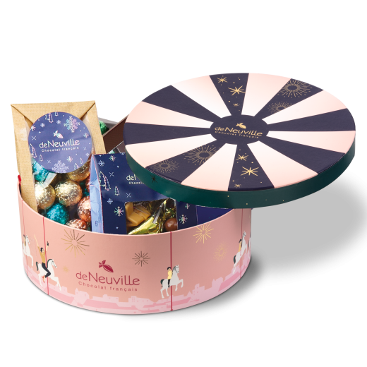 Grande Boîte carrousel garnie de Noël