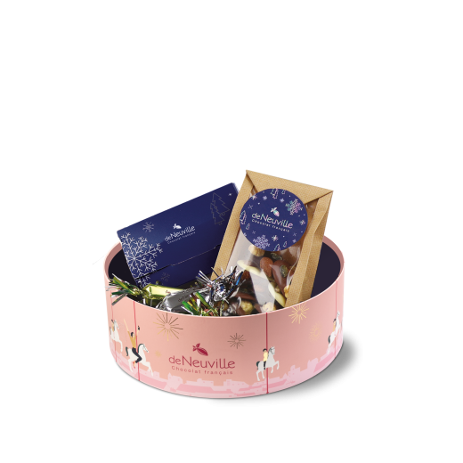 Boîte carrousel garnie de Noël