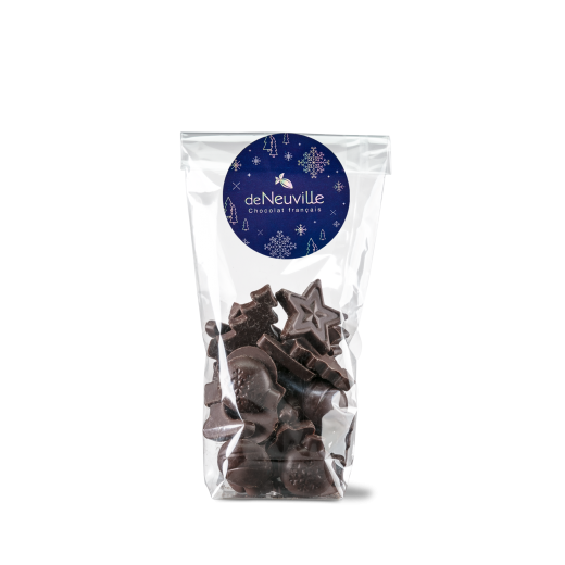 Sachet de petits chocolats de Noël sans sucres Sachet de petits chocolats de Noël sans sucres