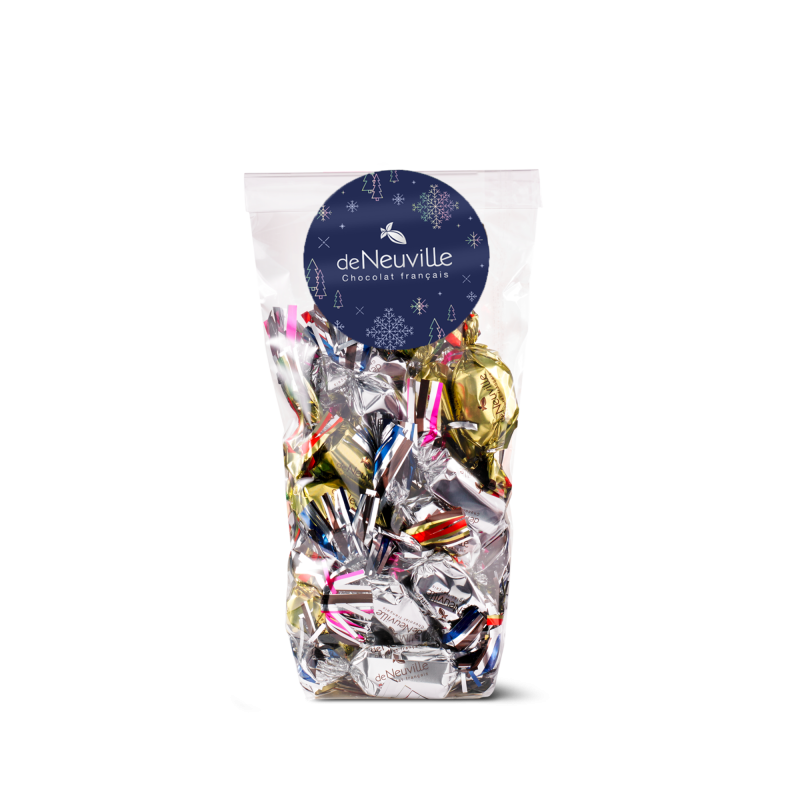 Sachet de papillotes de Noël au chocolat Sachet de papillotes de Noël au chocolat