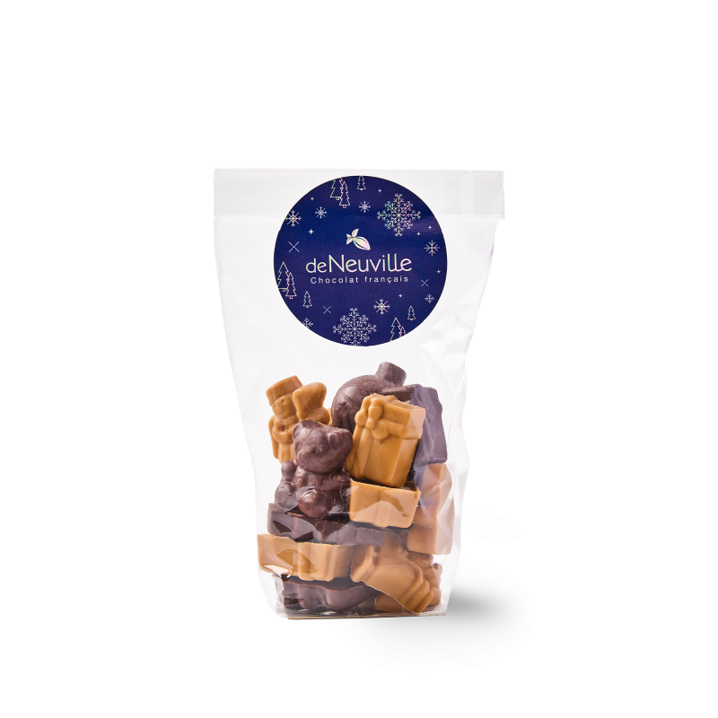 Sachet de petits chocolats de Noël au praliné Sachet de petits chocolats de Noël au praliné