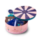 Grande Boîte carrousel garnie de Noël