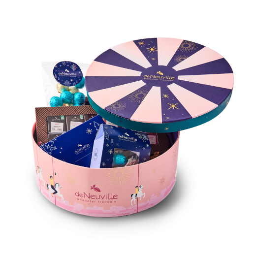 Grande Boîte carrousel garnie de Noël