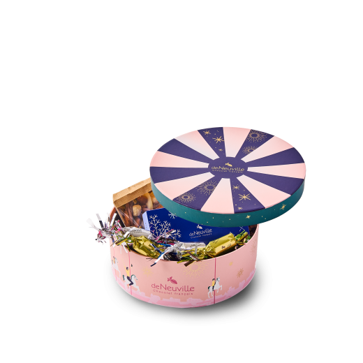 Boîte carrousel garnie de Noël