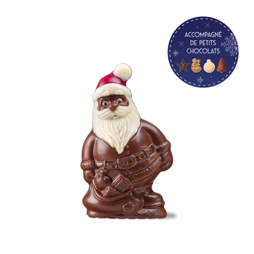 Père Noël et sa hotte au chocolat au lait