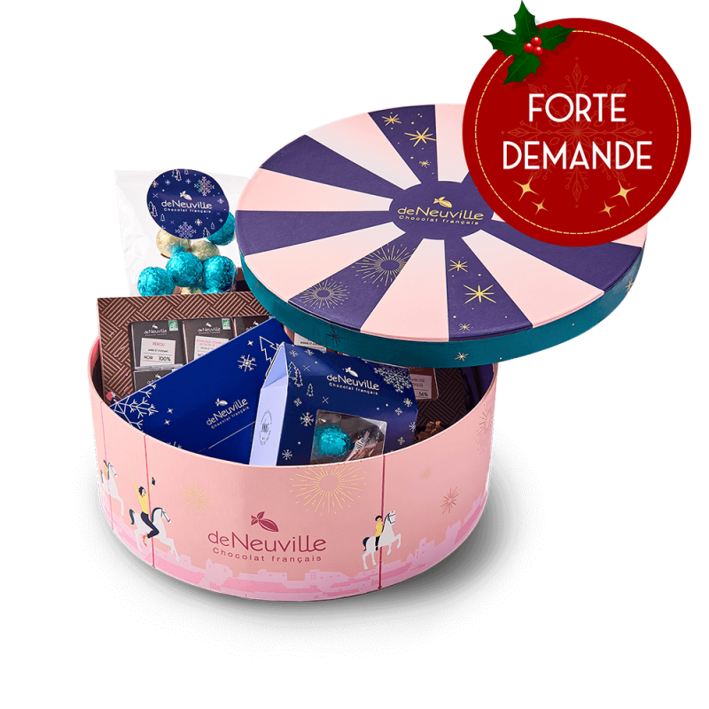 Grande Boîte carrousel garnie de Noël Grande Boîte carrousel garnie de Noël