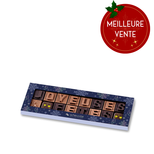 Message chocolat - Joyeuses fêtes