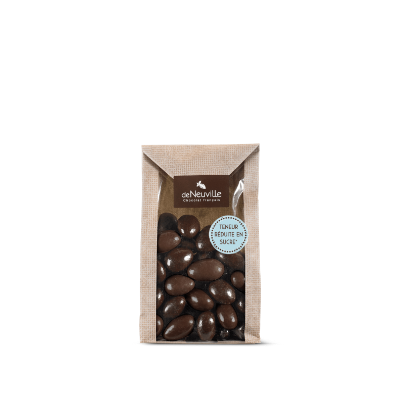 Sachet d'amandes au chocolat noir