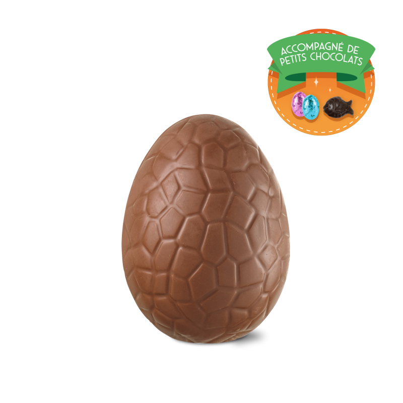 L'œuf de Pâques de 12cm - chocolat au lait