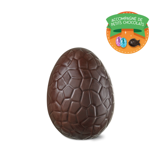 L'œuf de Pâques de 12cm - chocolat noir