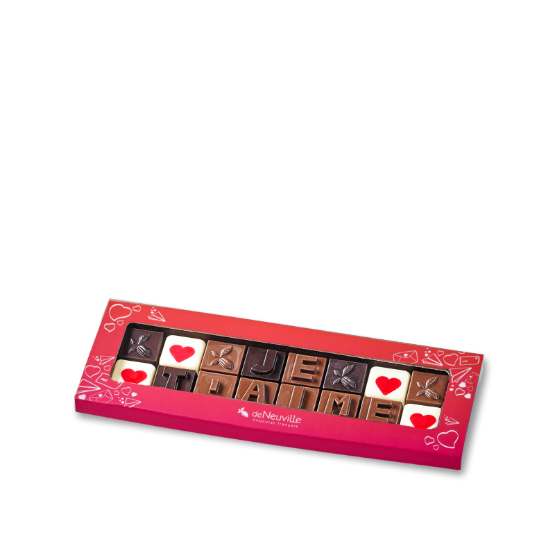 Message chocolat - "Je t'aime"