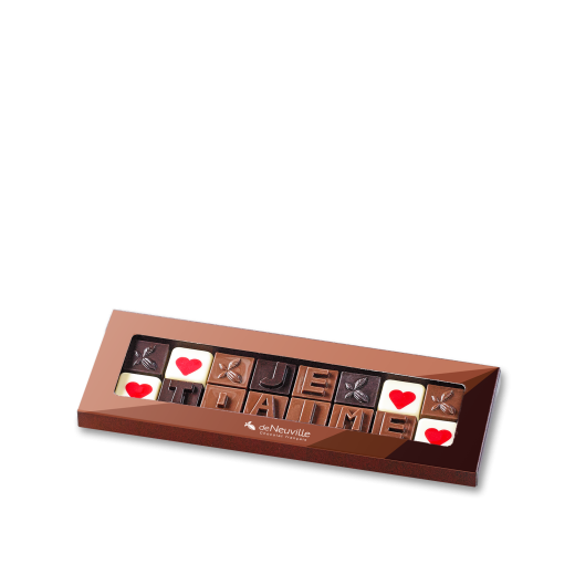 Message chocolat - "Je t'aime"