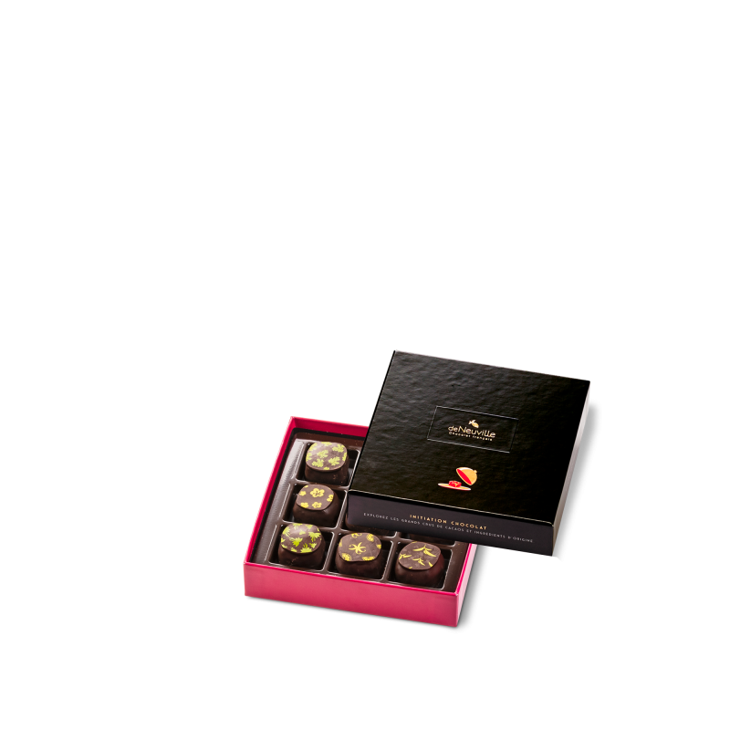 Coffret Initiation 9 ganaches noirs Coffret Initiation 9 ganaches noirs
