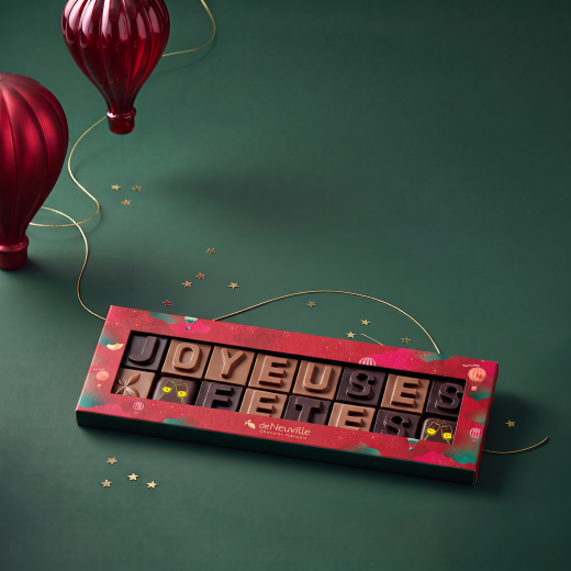 Message chocolat - Joyeuses fêtes