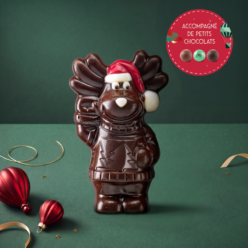 Renne de Noël au chocolat noir
