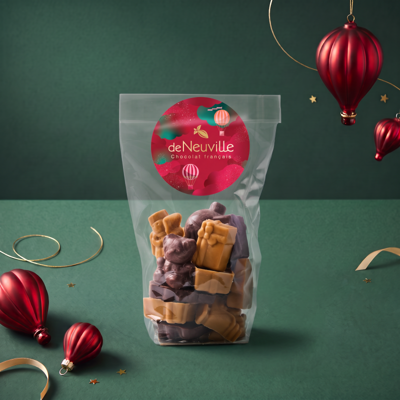 Sachet de petits chocolats de Noël