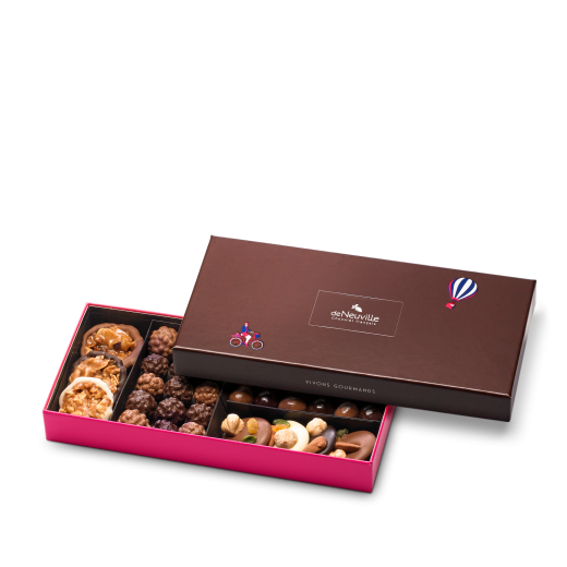 Boîte de Chocolats 100% Lait Joyeuses Fêtes - Livraison chocolats Noël