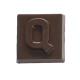 Lettre Q chocolat noir