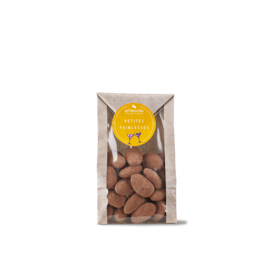 Petit sachet d'amandes enrobées de cacao