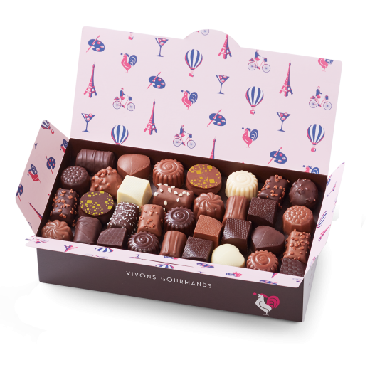 Boite de chocolats assortiment 260g. Boutique en ligne de