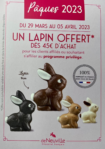 1 lapin offert dès 45€ d'achat