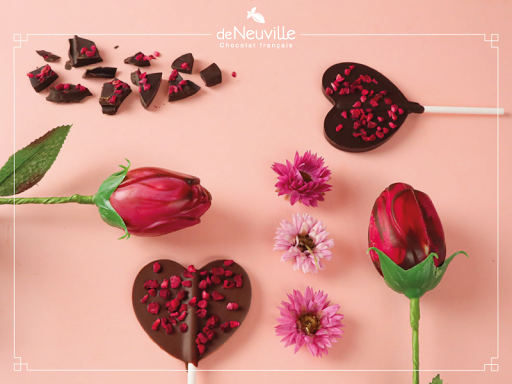 St Valentin rose, coeur et chocolat !