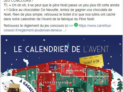 Jeu Calendrier de l'Avent