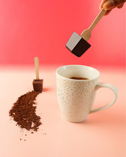 Mug décor Licorne et sa cuillère à chocolat chaud chocolat lait